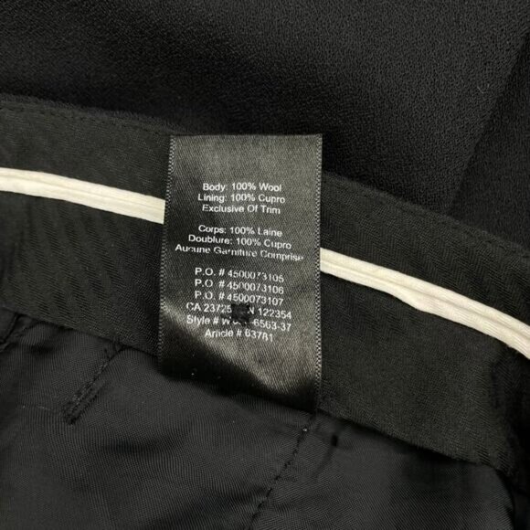 BABATON Aritzia 100% Wool Culottes Crop Pant Sz 0 Black - Picture 5 of 6